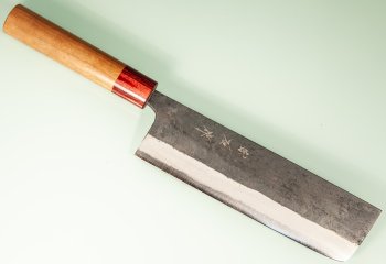 Muneishi AO2 Kurouchi Wa-Nakiri 180mm