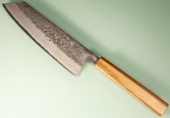 Tadafusa Orca Wa-Bunka 180mm Nashiji Aogami 2 Oak