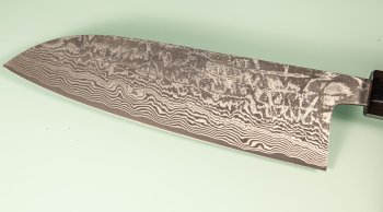 Shiro Kamo Pulverstahl Wa-Santoku 170mm Ebony