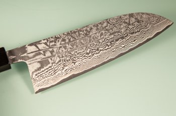 Shiro Kamo Pulverstahl Wa-Santoku 170mm Ebony
