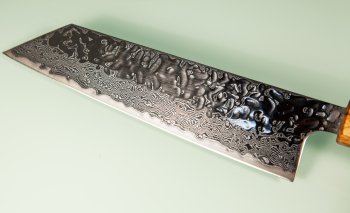 Tsunehisa AUS10 Tsuchime Damascus Wa-Bunka 170mm Oak