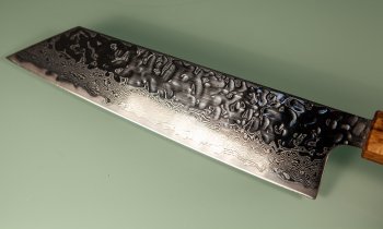 Tsunehisa AUS10 Tsuchime Damascus Wa-Bunka 170mm Oak