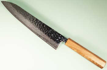 Tsunehisa AUS10 Tsuchime Damascus Wa-Gyuto 215mm Enjyu