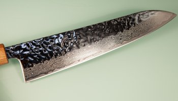 Tsunehisa AUS10 Tsuchime Damascus Wa-Gyuto 215mm Enjyu