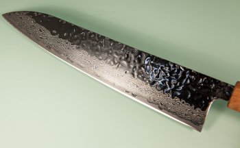 Tsunehisa AUS10 Tsuchime Damascus Wa-Gyuto 215mm Enjyu