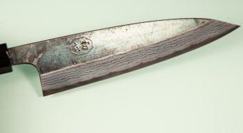 Hatsukokoro Kumokage AO2 Kuro Dama Wa-Petty 150mm Teak