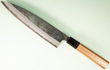 Hatsukokoro Kumokage AO2 Kuro Dama Wa-Gyuto 210mm Teak