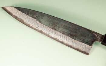 Hatsukokoro Kumokage AO2 Kuro Dama Wa-Gyuto 210mm Teak