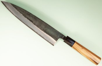 Hatsukokoro Kumokage AO2 Kuro Dama Wa-Gyuto 240mm Teak
