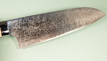 Takeshi Saji R2 Diamond Damascus Santoku 180mm Bone