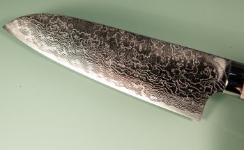 Takeshi Saji R2 Diamond Damascus Santoku 180mm Bone