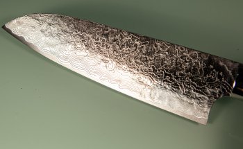 Takeshi Saji R2 Diamond Damascus Santoku 180mm Bone