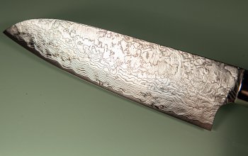 Takeshi Saji R2 Diamond Damascus Santoku 180mm Bone