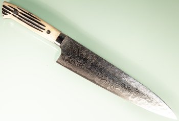 Takeshi Saji R2 Diamond Damascus Gyuto 240mm Bone