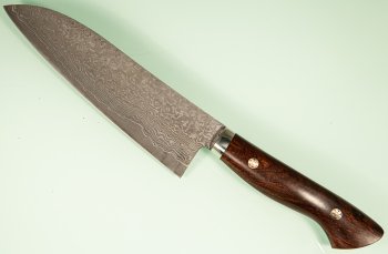 Tanaka R2 Suminagashi Santoku 170mm Ironwood