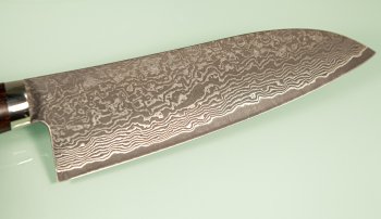 Tanaka R2 Suminagashi Santoku 170mm Ironwood