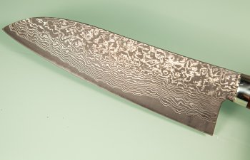 Tanaka R2 Suminagashi Santoku 170mm Ironwood