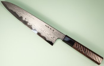 Nakagawa X Myojin Blue 1 Damascus Wa-Gyuto 200mm Wenge