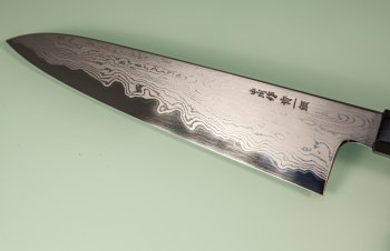 Nakagawa X Myojin Blue 1 Damascus Wa-Gyuto 200mm Wenge