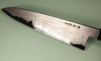 Nakagawa X Myojin Blue 1 Damascus Wa-Gyuto 200mm Wenge