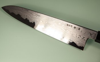 Nakagawa X Myojin Blue 1 Damascus Wa-Gyuto 230mm Wenge