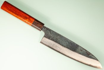 Hatsukokoro Kumokage AO2 Kuro Dama Wa-Santoku 180mm Padouk