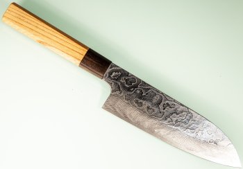 Katayama VG-10 Damascus polished Wa-Santoku 165mm