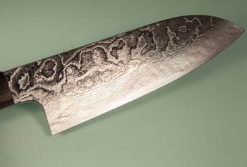 Katayama VG-10 Damascus polished Wa-Santoku 165mm