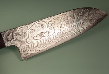 Katayama VG-10 Damascus polished Wa-Santoku 165mm