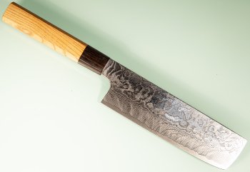 Katayama VG-10 Damascus polished Wa-Nakiri 160mm