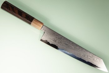 Nakagawa X Myojin Blue 1 Damascus Wa-Kiritsuke 230mm Ebony