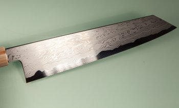 Nakagawa X Myojin Blue 1 Damascus Wa-Kiritsuke 230mm Ebony