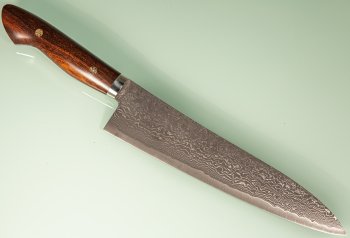 Tanaka Shigeki R2 Suminagashi Gyuto 210mm Ironwood