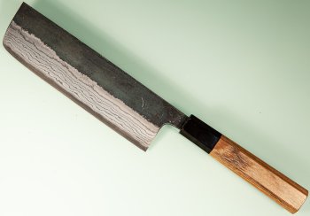 Hatsukokoro Kumokage AO2 Kuro Dama Wa-Nakiri 165mm Teak