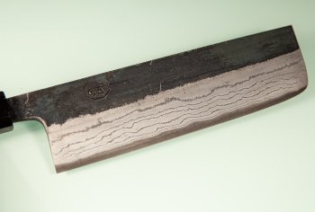 Hatsukokoro Kumokage AO2 Kuro Dama Wa-Nakiri 165mm Teak