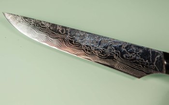 Takeshi Saji R2 Diamond Damascus Steak 125mm Micarta