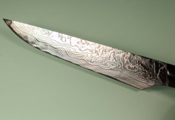 Takeshi Saji R2 Diamond Damascus Steak 125mm Micarta