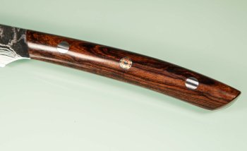 Takeshi Saji R2 Diamond Damascus Steak 125mm Ironwood