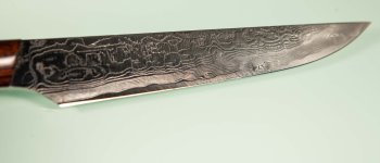 Takeshi Saji R2 Diamond Damascus Steak 125mm Ironwood
