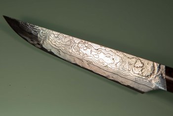 Takeshi Saji R2 Diamond Damascus Steak 125mm Ironwood