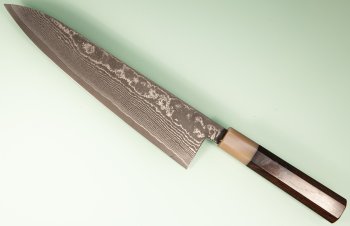 Tanaka Shigeki R2 Damascus Wa-Gyuto 240mm Ebony