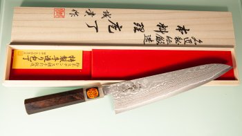Tanaka Shigeki R2 Damascus Wa-Gyuto 240mm Ebony