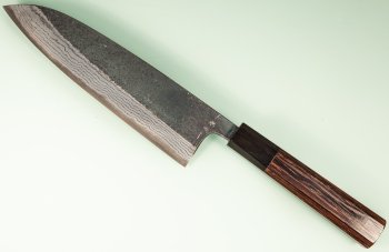 Hatsukokoro Kumokage AO2 Kuro Dama Wa-Santoku 180mm Wenge