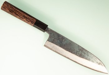 Hatsukokoro Kumokage AO2 Kuro Dama Wa-Santoku 180mm Wenge