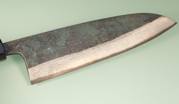 Hatsukokoro Kumokage AO2 Kuro Dama Wa-Santoku 180mm Wenge