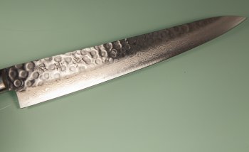 Damascus 17 Hammered Slicer 245mm black