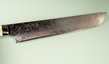 Takeshi Saji R2 Diamond Damascus Sakimaru 240mm Bone