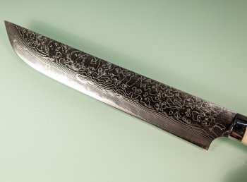 Takeshi Saji R2 Diamond Damascus Sakimaru 240mm Bone