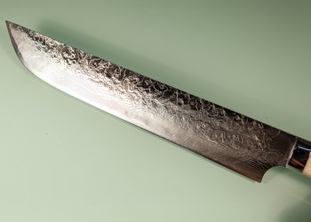 Takeshi Saji R2 Diamond Damascus Sakimaru 240mm Bone