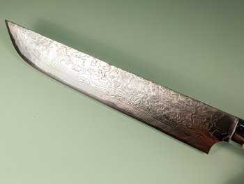 Takeshi Saji R2 Diamond Damascus Sakimaru 240mm Bone